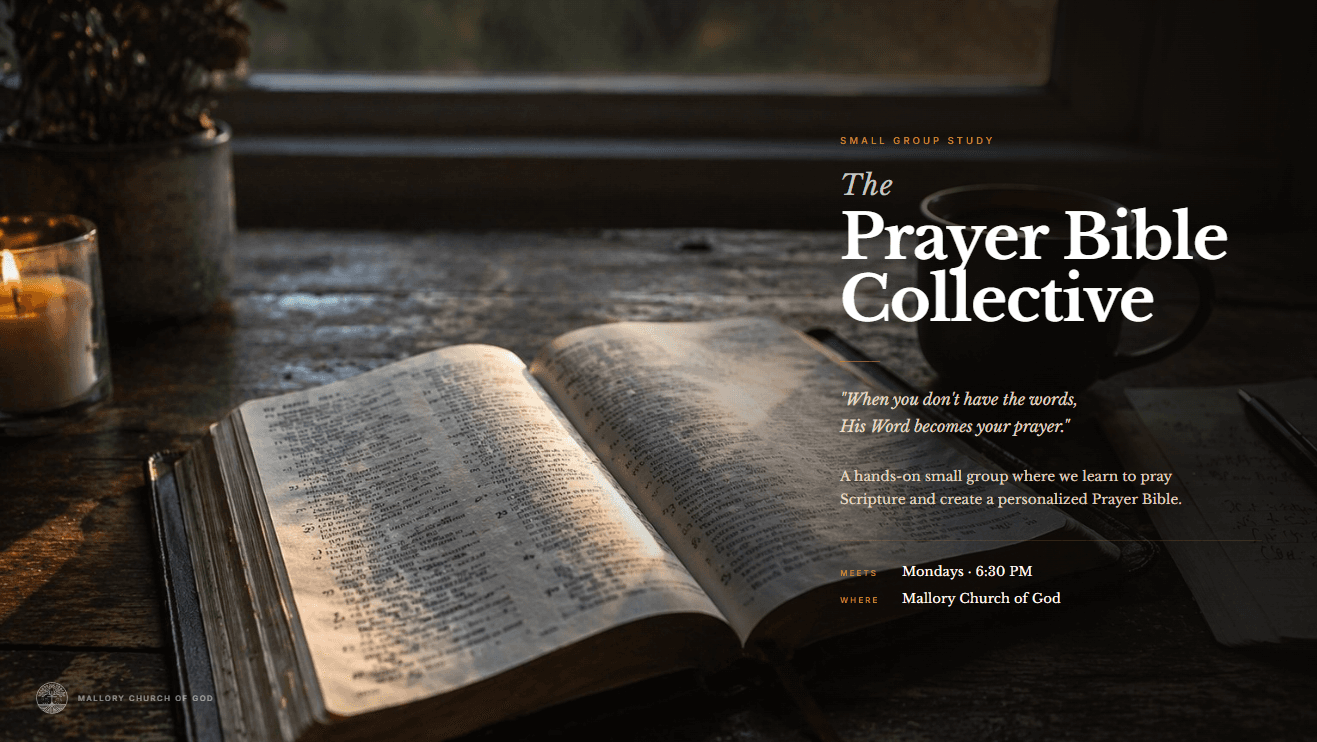The Prayer Bible Collective promotional graphic