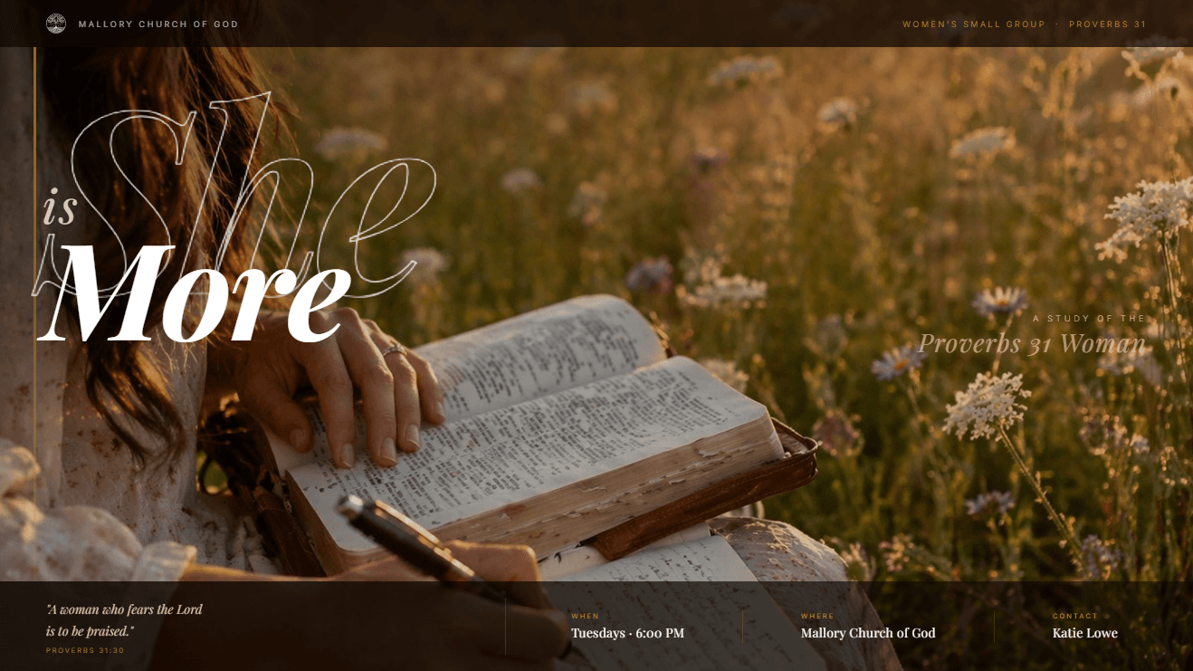 She is More promotional graphic