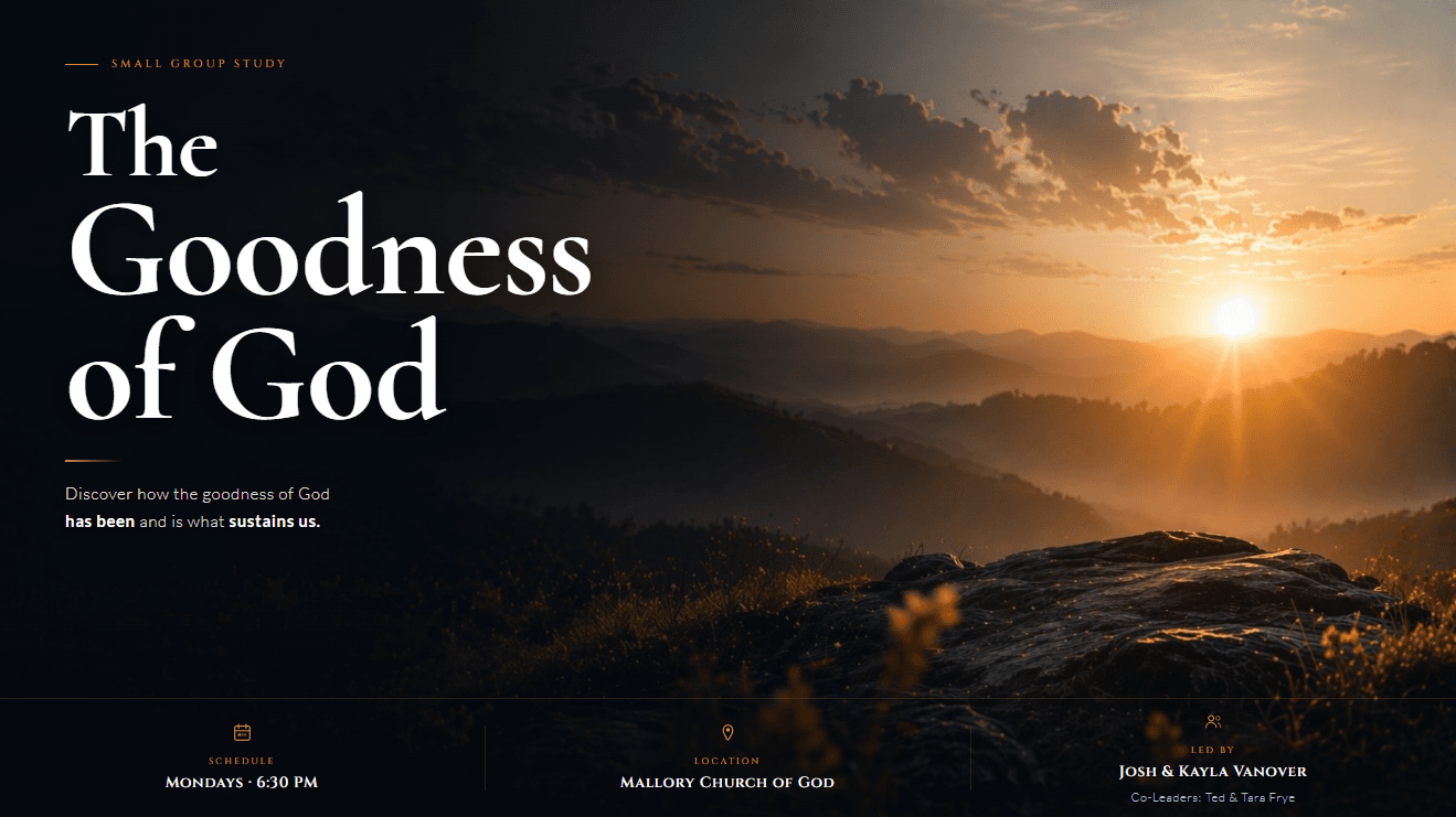 The Goodness of God promotional graphic